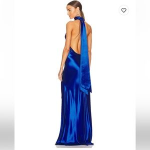 Backless Egyptian Blue Gown